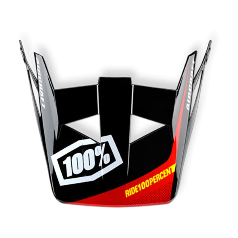 100% Aircraft Replacement Visor Replacement Raw Black