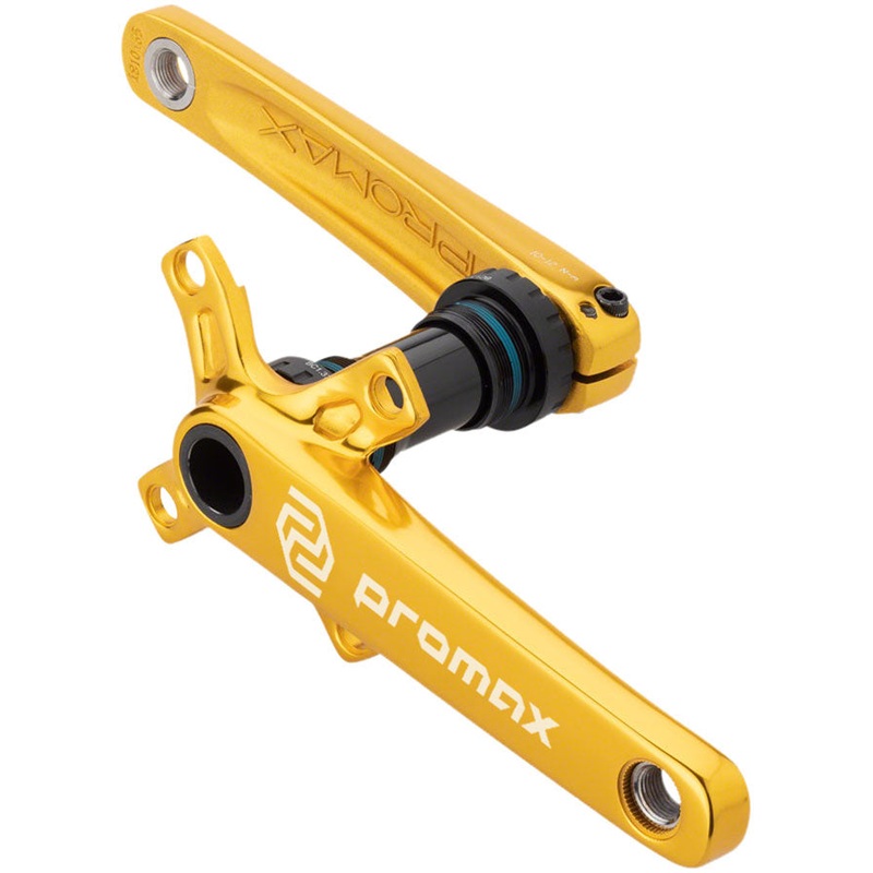 Promax CF-2 Crankset – 160mm, 24mm Spindle, 2-Piece, 68mm English BB Included, Gold