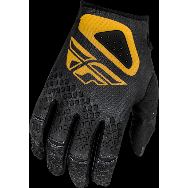 FLY RACING Youth Kinetic Center Gloves Black/Gold Ym