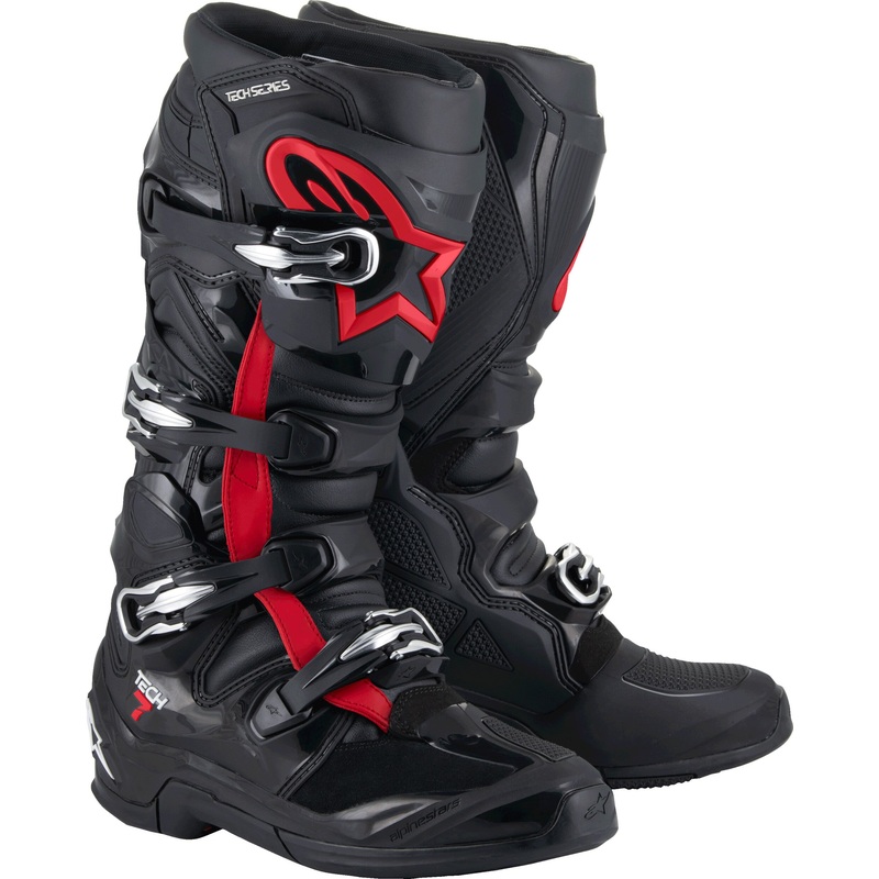 ALPINESTARS 2025 Tech 7 Boots Black/Fluorescent Red 9