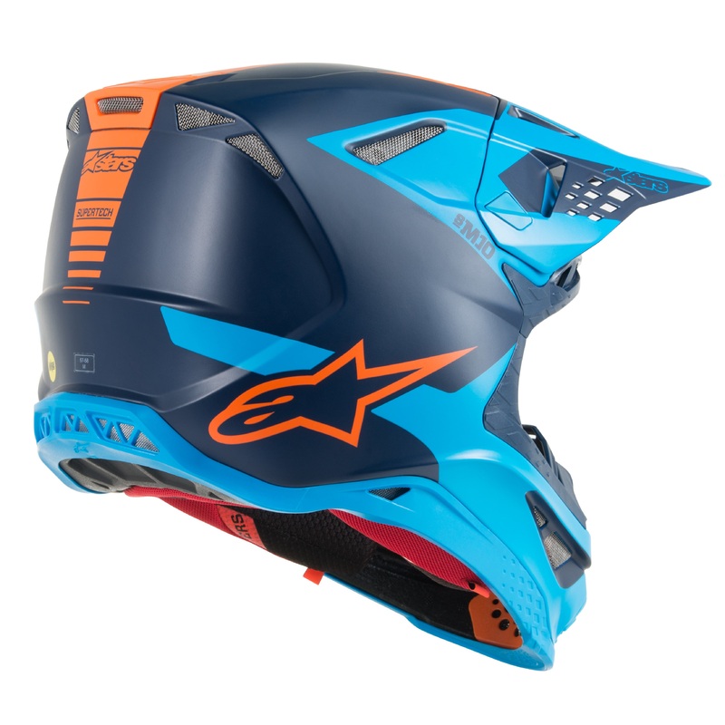 ALPINESTARS S-M10 Helmet Black/Aqua/Orange Large