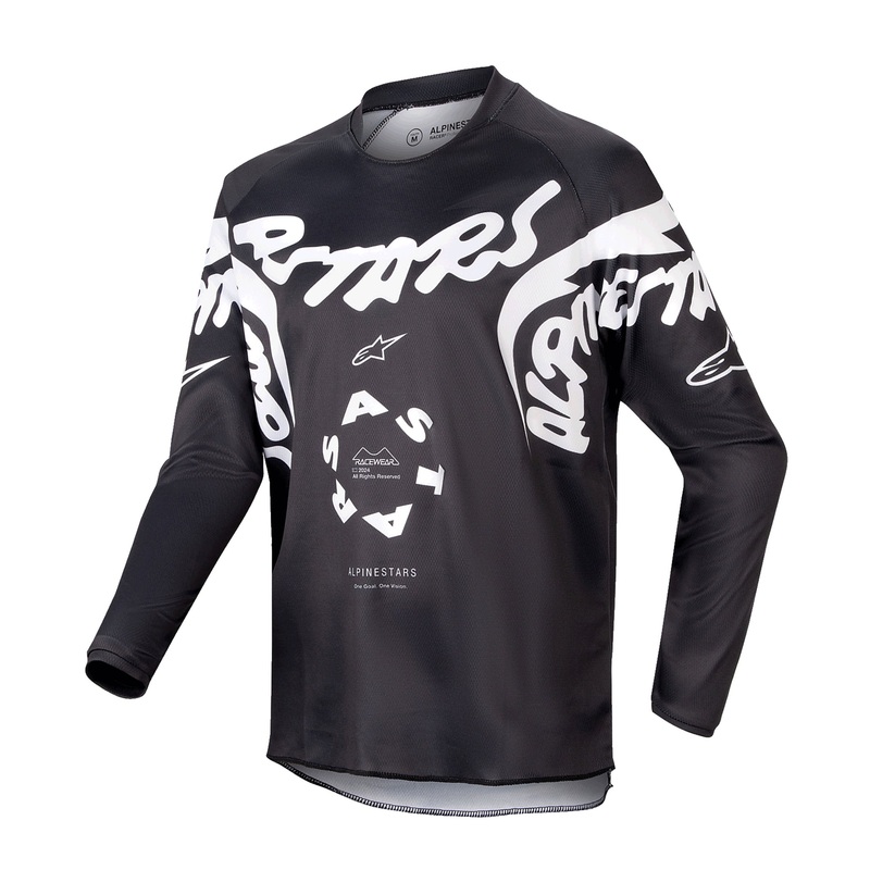 Alpinestars Youth Racer Hana BMX Race Jersey-Black/White Youth Small