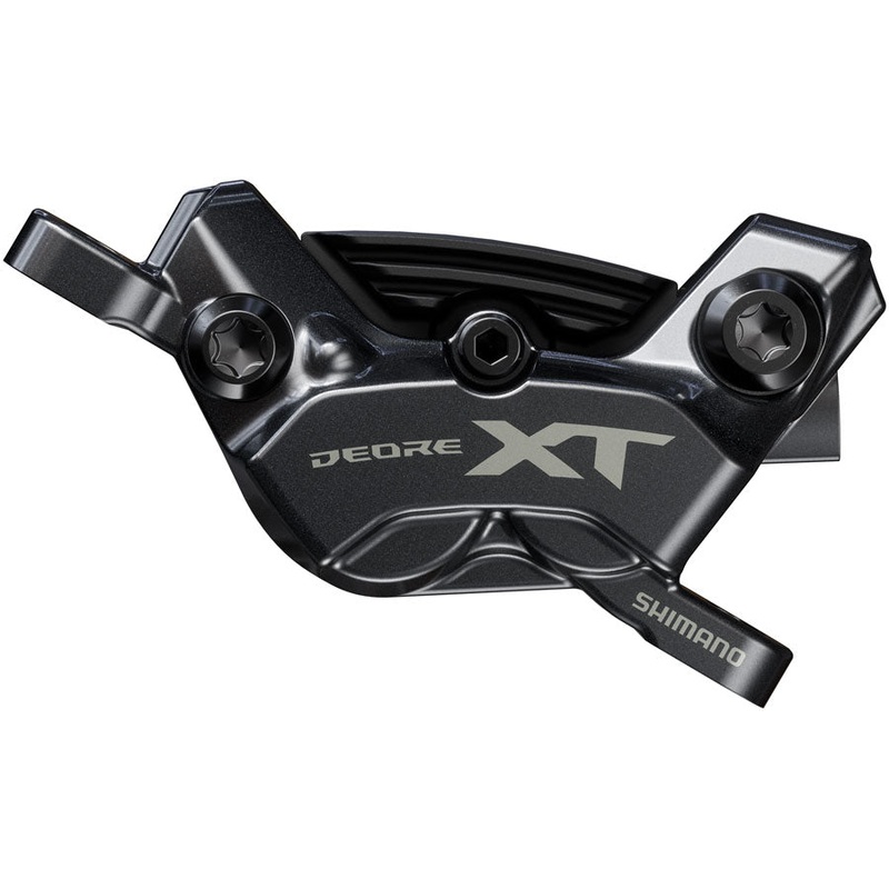 Shimano Deore XT BR-M8220 Enduro Disc Brake Caliper – Front Rear Post Mount 4-Piston Includes P04C-MF Finned Metal Pads
