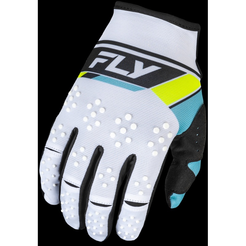 FLY RACING Kinetic Prix Gloves White/Black/Hi-Vis Xs