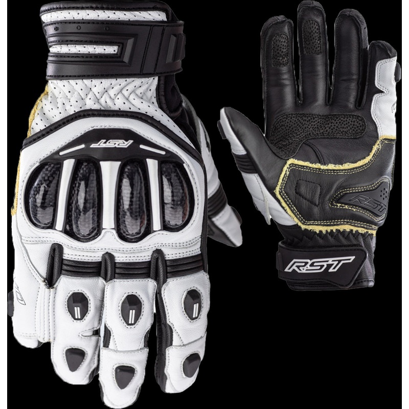 RST Tractech Evo 4 Short Ce Glove White/White/Black Xl White/White/Black 11