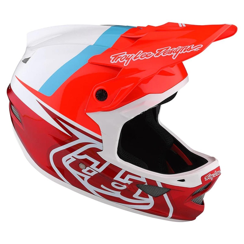 Troy Lee D3 Fiberlite Race Helmet – Slant Red Medium