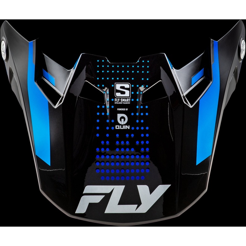 FLY RACING Formula S Carbn Protocol Visor Black Carbon/Blue Xl/2x