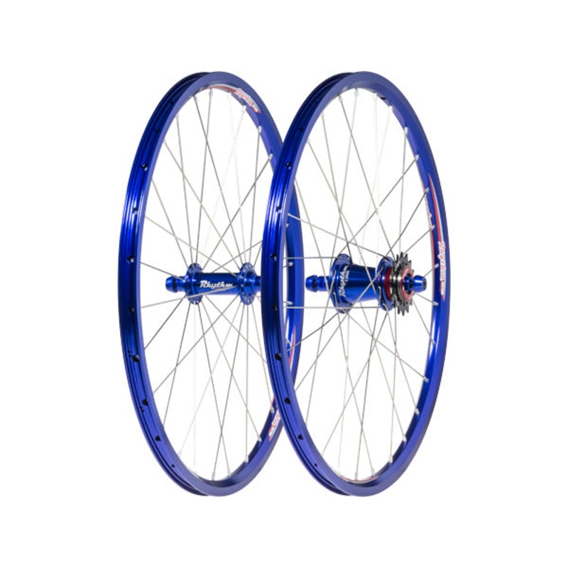 Crupi Rhythm Cassette Expert BMX Race Wheelset-20×1 3/8″ Black