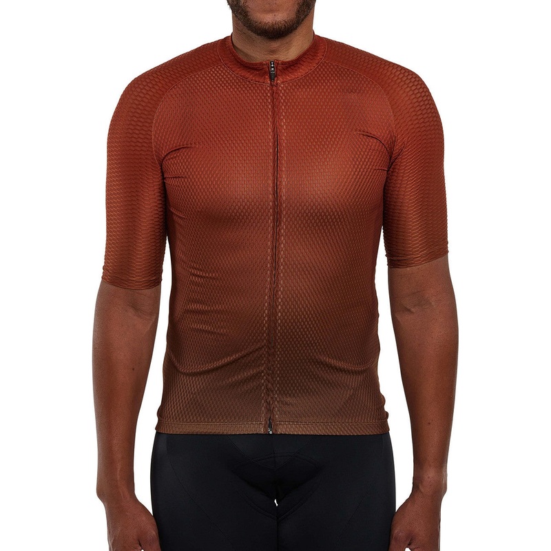 Men’s Alpint Road Bike Jersey – Hematite Orange X-Small
