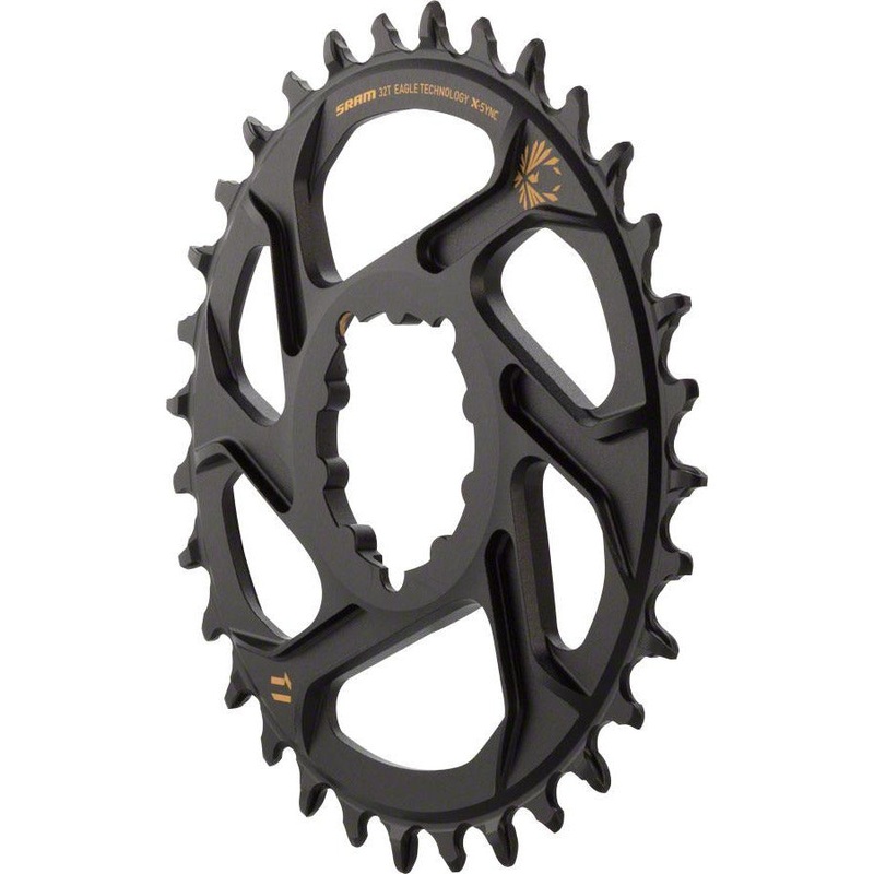 SRAM X-Sync 2 Eagle Direct Mount Chainring 32t Boost 3mm Offset w/Gold Logo Black