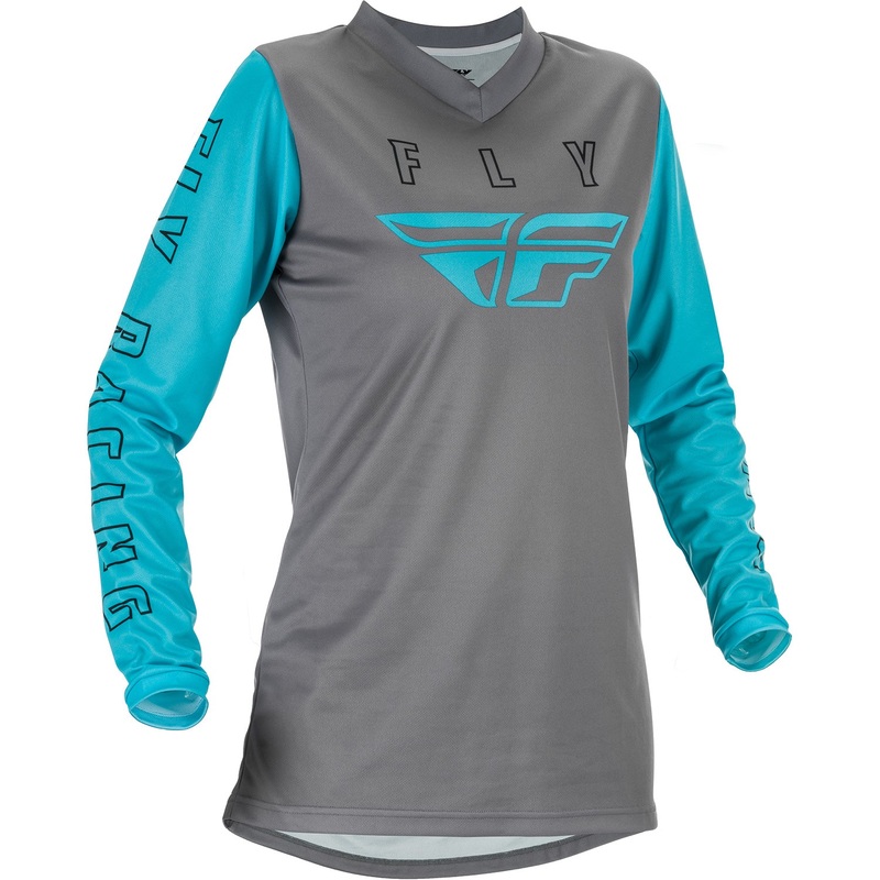 Fly Racing F-16 Women’s BMX Race Jersey-Grey/Blue Women’s Large