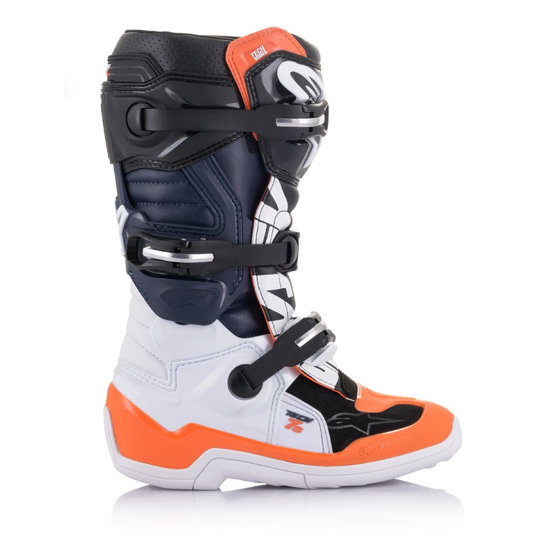 ALPINESTARS Tech 7s Boots Black/White/Neon Orange 8