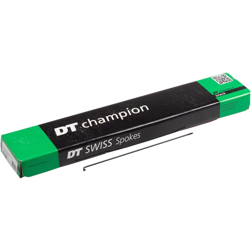 DT Swiss Champion Spoke: 2.0mm, 175mm, J-bend, Black, Box of 100