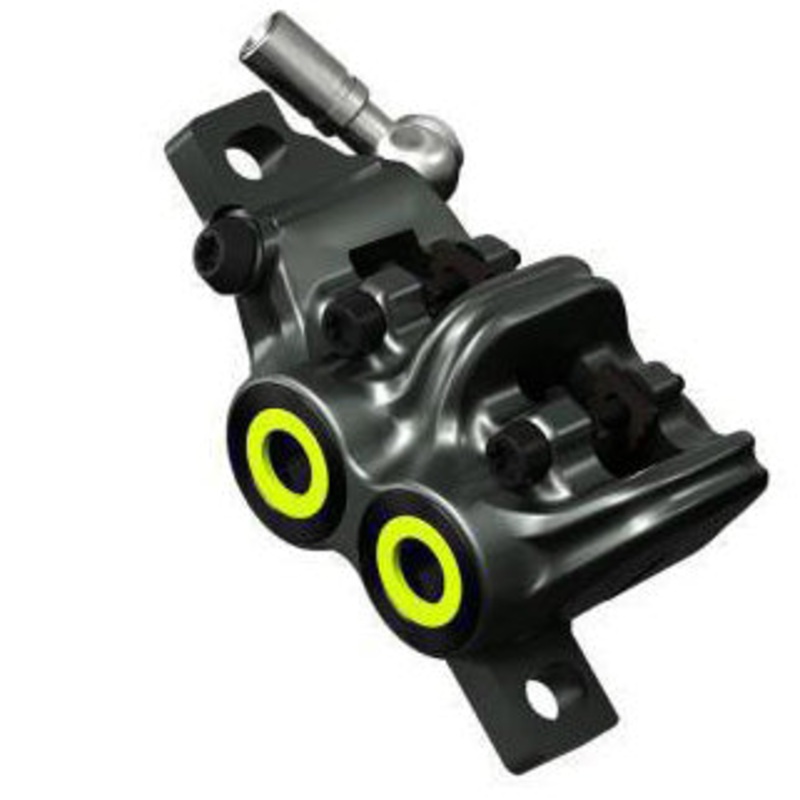 Magura MT7 Disc Brake Caliper – Front Rear Post Mount 4-Piston Gray/YLW