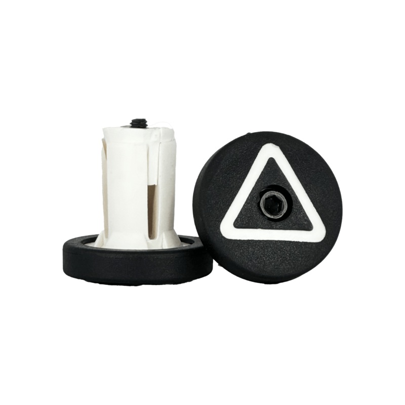 Ame Grip Saver Plus Bar Ends – BMX Bar Plugs – USA Made – White/Black
