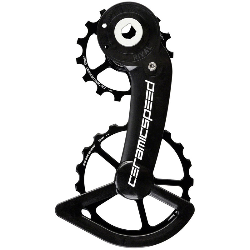 CeramicSpeed OSPW Pulley Wheel System for SRAM Rival AXS – Alloy Pulley, Carbon Cage, Black