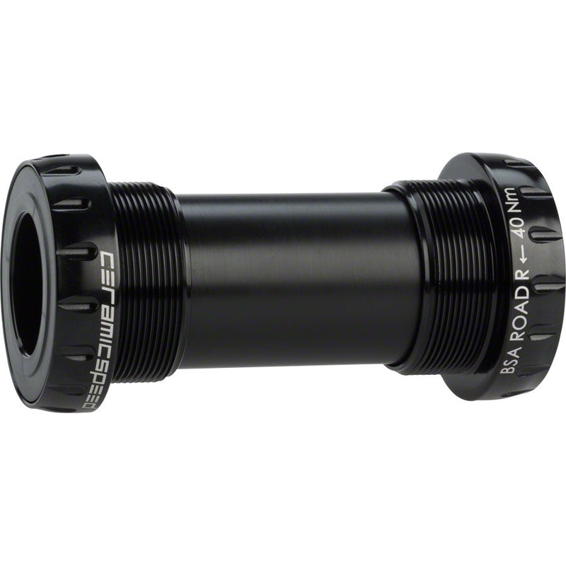 CeramicSpeed BSA Road Bottom Bracket – English Thread, 68mm, 24mm Spindle, Black