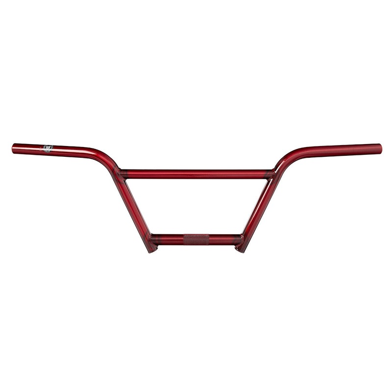 S&M 4pc Boss-Style Cruiser Handlebars – 7″ – Trans Red – USA Made