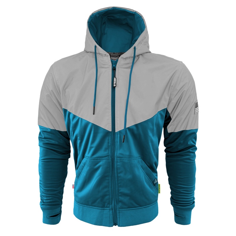 Ultra Reflective Hoodie Teal Eclipse with Pads Teal Eclipse XXS