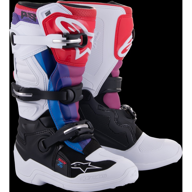 ALPINESTARS Tech 7s Boots White/Black/Rainbow 8