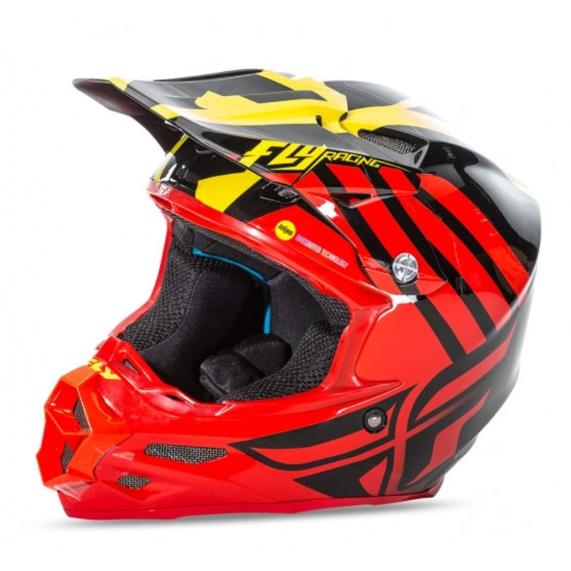 Fly Racing 2016 F2 Carbon MIPS Zoom Helmet-Red/Black/Yellow-Small