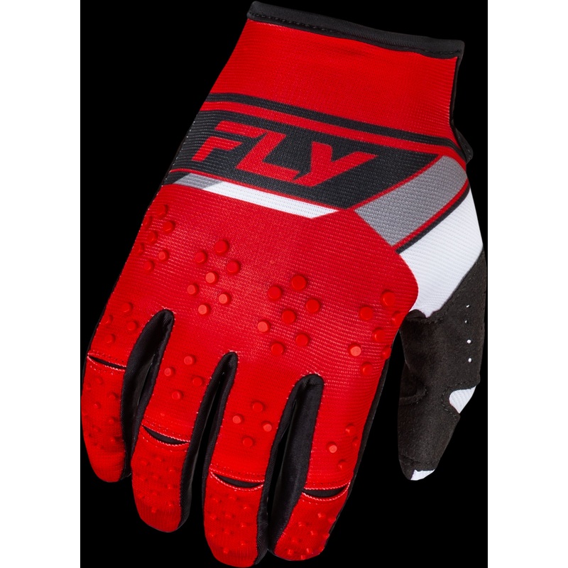 FLY RACING Kinetic Prix Gloves Red/Grey/White Xs