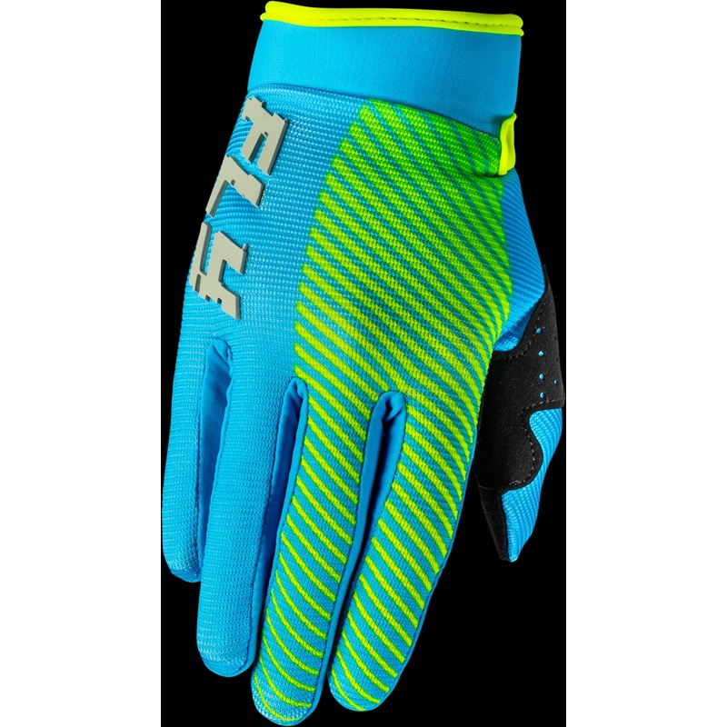 FLY RACING Youth F-16 Gloves Blue/Hi-Vis Y3xs
