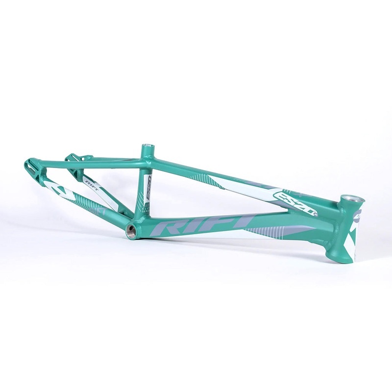 Tangent Rift ES20D BMX Race Frame-Matte Teal/White/Grey Pro XL