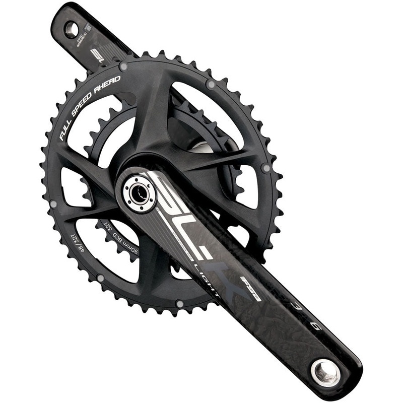 FSA SL-K Advanced Crankset 2x 46/30T Chainrings 165mm Arm Length Direct Mount Interface 90BCD 386EVO Spindle  BLK