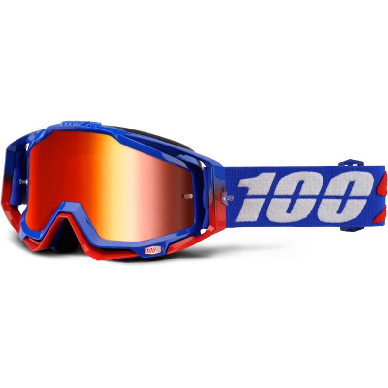100% Racecraft Goggles-Republic-Mirror Red Lens