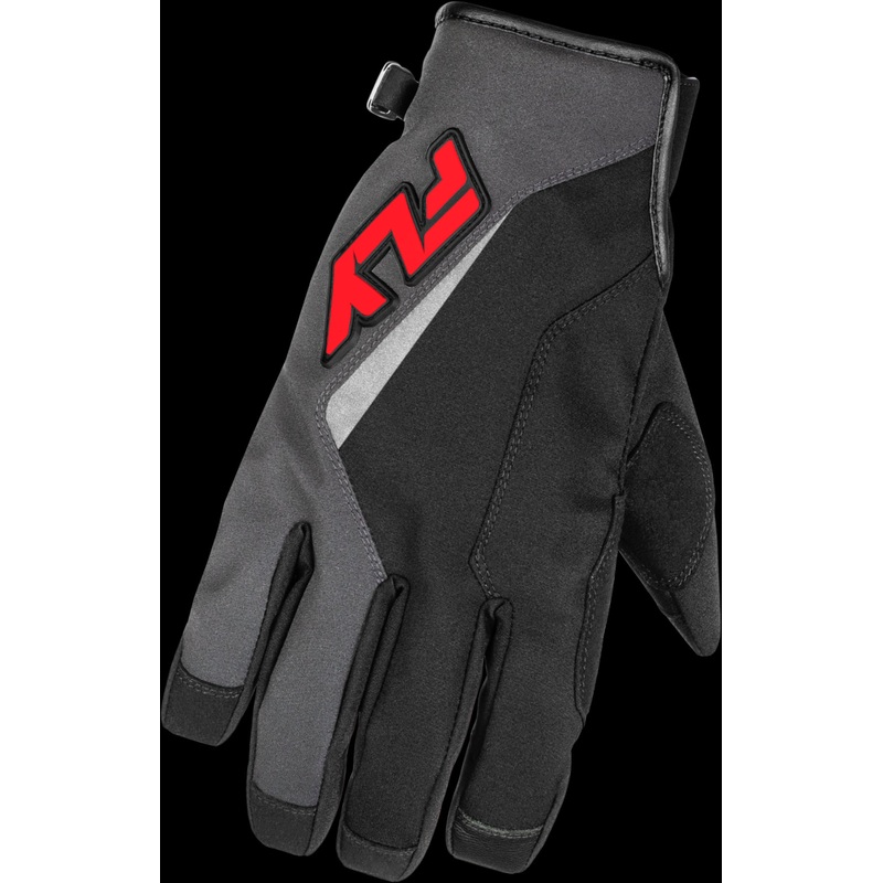 FLY RACING Title Gloves Grey/Black/Red Lg