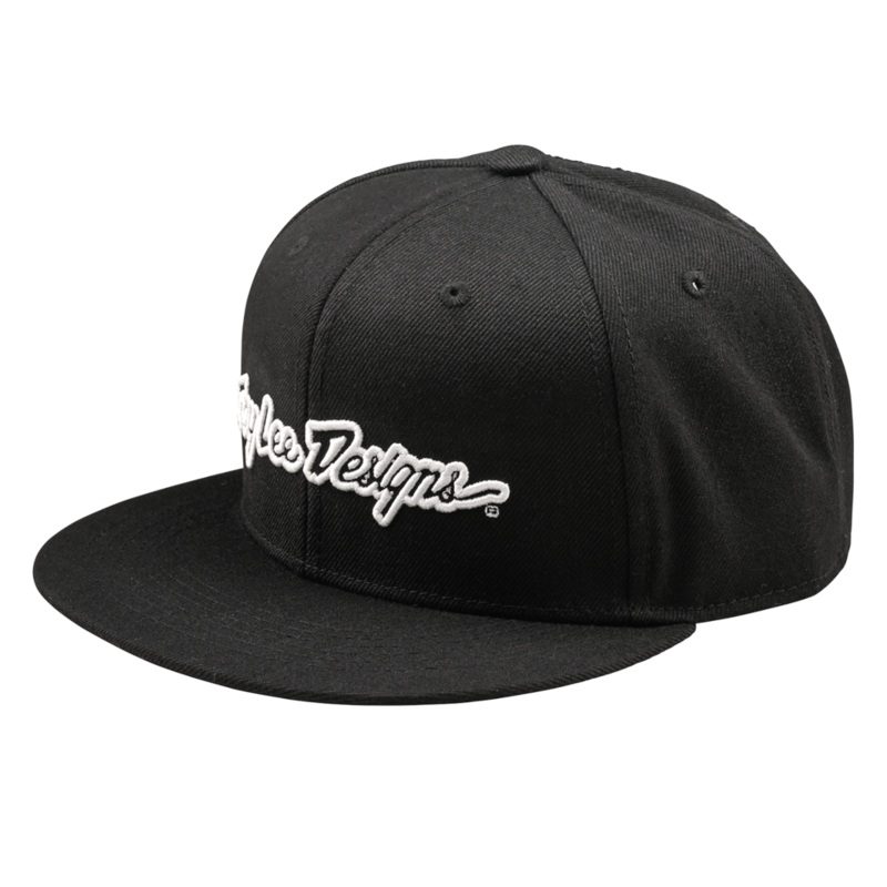 Troy Lee Designs Flat Bill Snapback Hat-OSFM-Signature Black