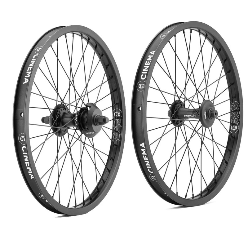 20″ Cinema ZX Cassette BMX Wheelset – 9t RHD – Sealed – Pair – Black