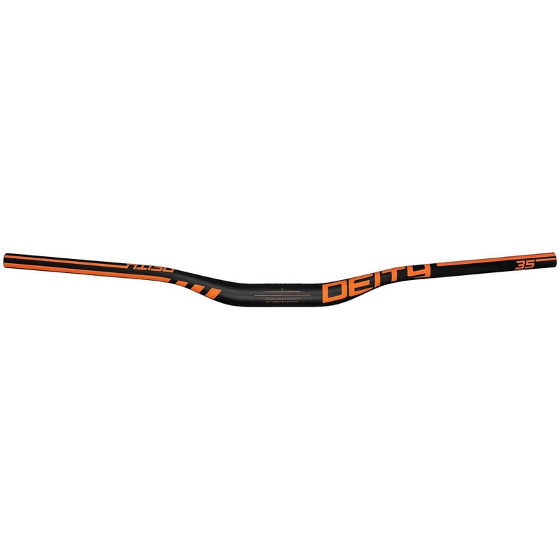 Speedway 35mm Carbon MTB Handlebar – 30mm Rise, 810mm Width, 35mm Clamp, Orange 35mm 810mm 30mm