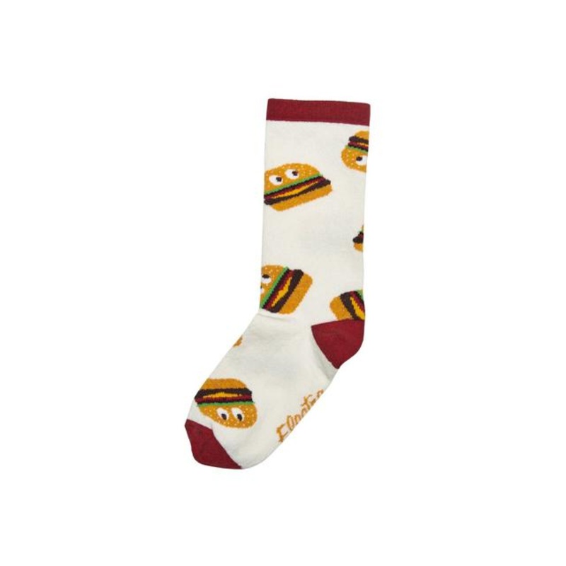 Burger Socks Cream/Red M/L