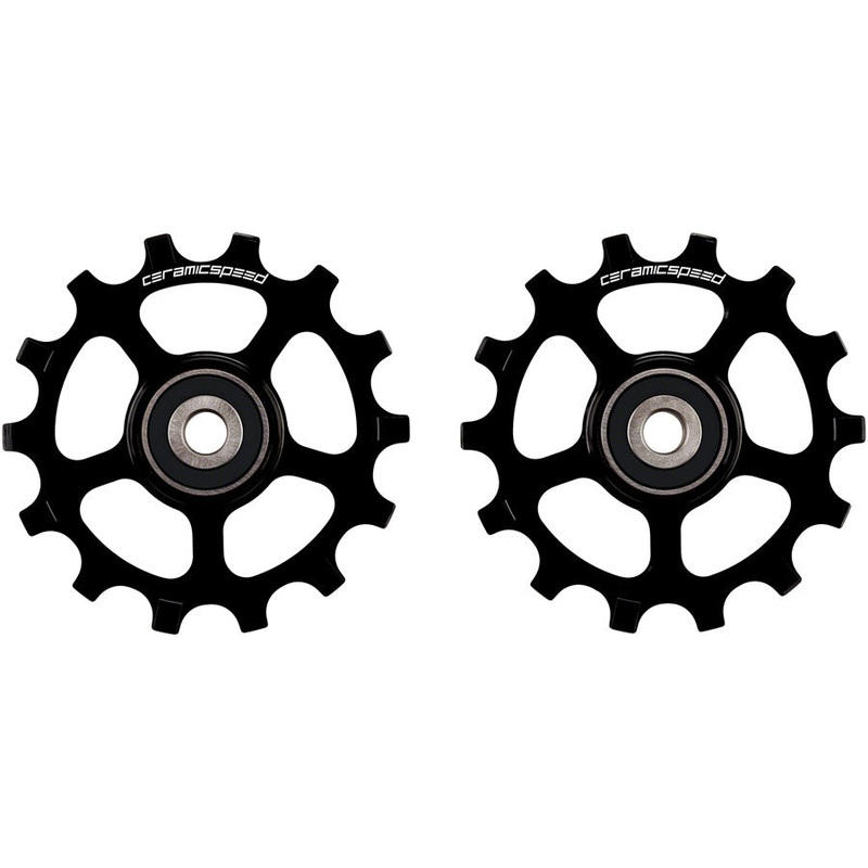 CeramicSpeed Pulley Wheels for Shimano XT/XTR 12-Speed – 14 Tooth, Alloy, Black