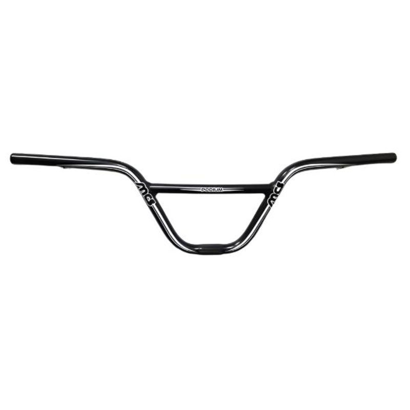 MCS Podium 2pc Aluminum Race BMX Handlebars – 6.5″ tall – Black & White