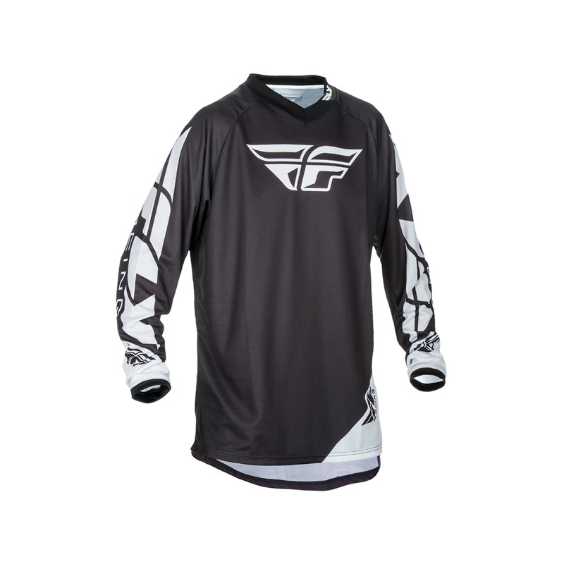 Fly Racing 2018 Universal BMX Race Jersey-Black Youth Small