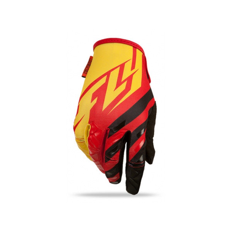 Fly Racing 2015 Kinetic Gloves-Red/Black/Yellow Youth X-Small (3)