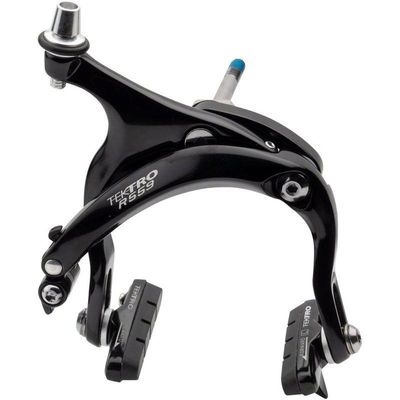 Tektro R559 Road Caliper Brake – Front, Dual Pivot, Nutted Mounting Bolts, High Polish Black