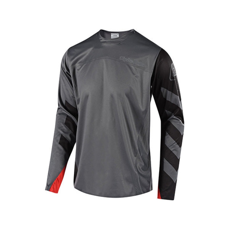 Troy Lee Designs Sprint Elite Escape LS BMX Race Jersey-Gray/Black Adult Small
