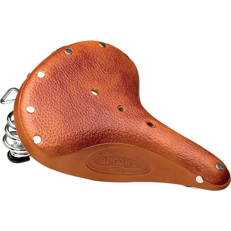 B67 S Women’s Leather Saddle with chrome rails and springs Black
