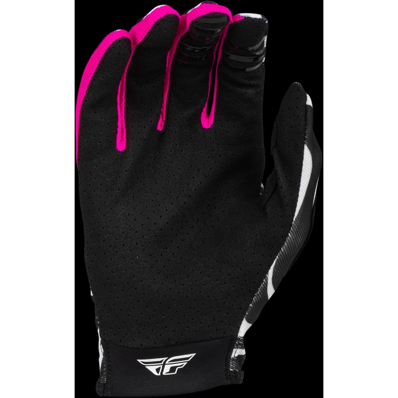 FLY RACING Youth Lite Uncaged Gloves Black/White/Neon Pink Yl