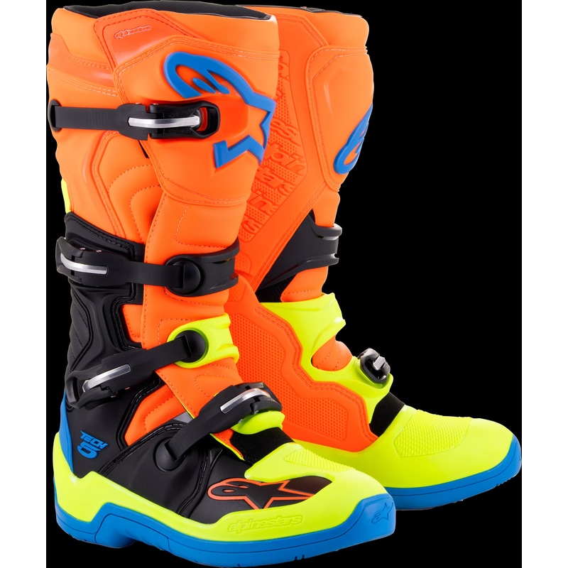 ALPINESTARS Tech 5 Boots Blue/Orange/Fluorescent Yellow 13
