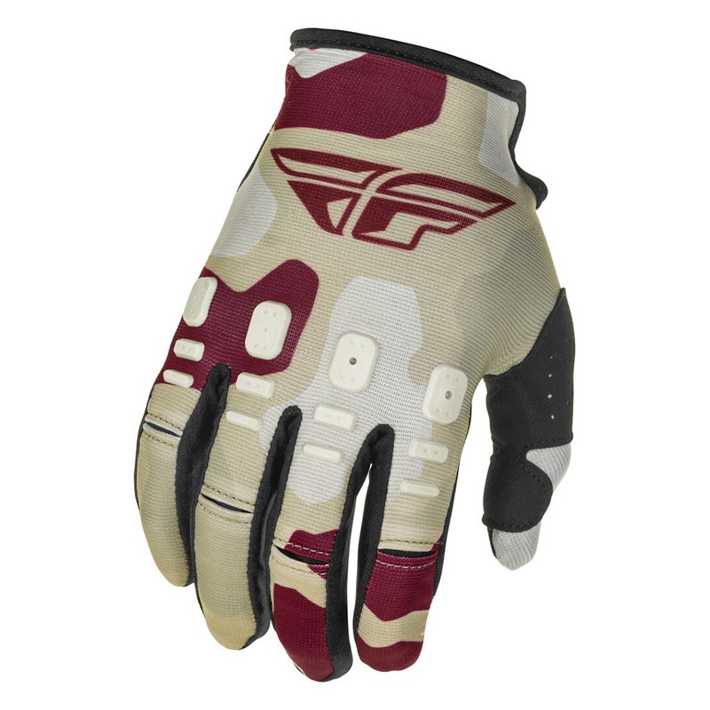 Fly Racing Kinetic K221 BMX Race Gloves-Stone/Berry Adult X-Small