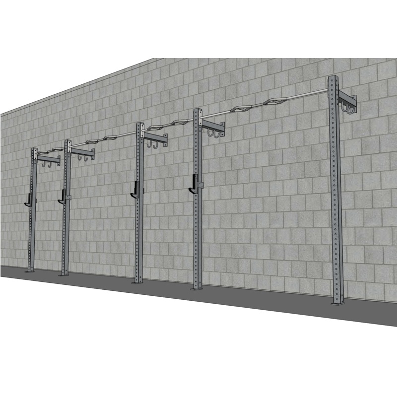 TGrip Commercial 20′ Low Profile Wall Mount Rig – 3×3 Steel – Functional Multi-Grip Pull-Up – Sandwich Style J-Hooks TGrip 20′ Low Profile Wall Mount Rig