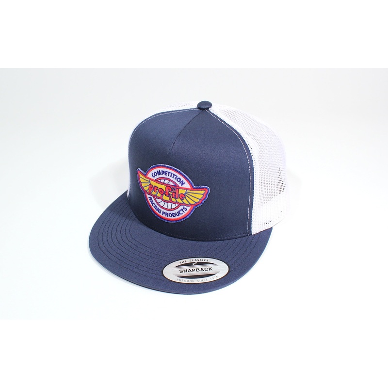 PROFILE VINTAGE LOGO MESH TRUCKER HAT REDBLUEWHITE