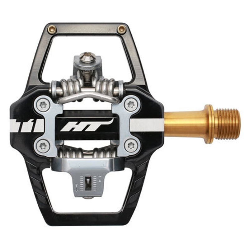 HT T1 Titanium Axle Clipless BMX Pedals Black