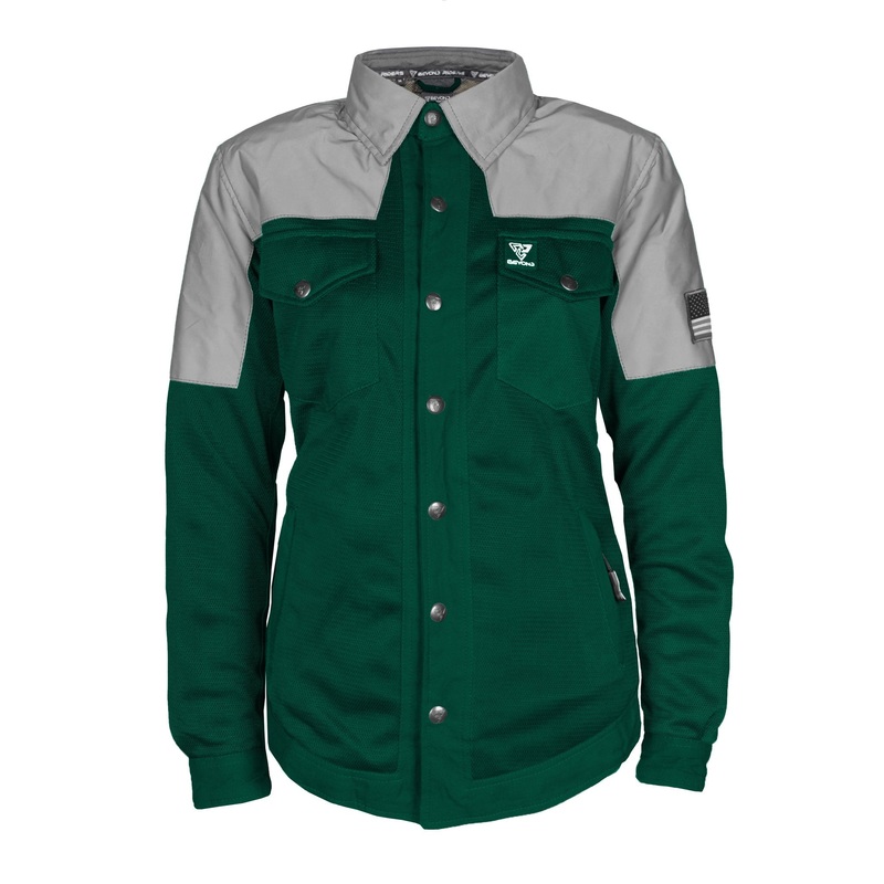 Summer Mesh Reflective Shirt Dark Green Eclipse for Women – with Pads Dark Green Eclipse XXS