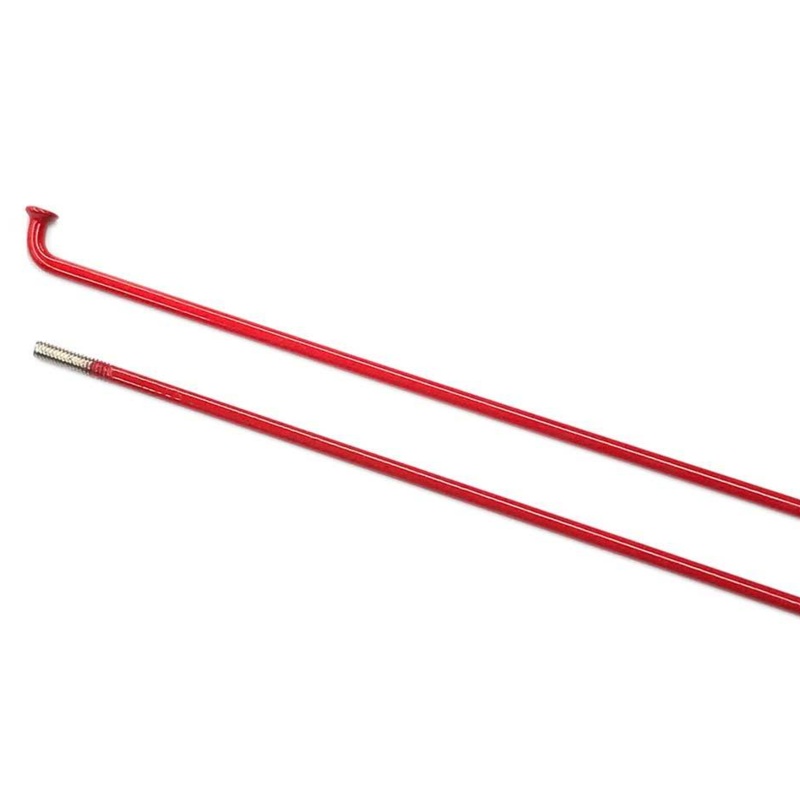 PRIMO STAINLESS STEEL SPOKE FOR 24″ WHEELS (RED) Red – 232mm No Nipple Needed